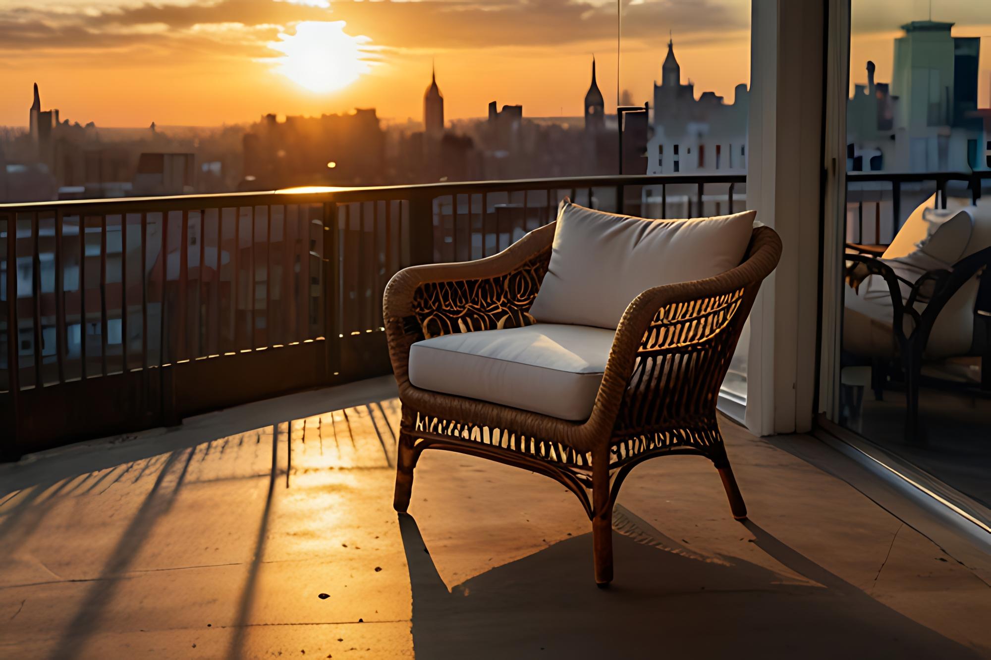 balcon cu vedere spre oraș